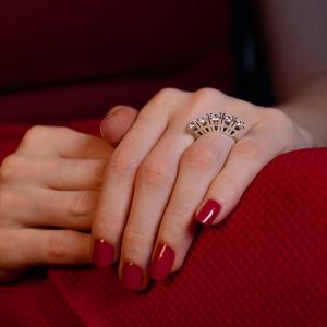 F Renk 1.35 Karat Pırlanta Beştaş Yüzük - IDL Sertifikalı