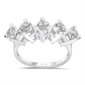 F Renk 1.75 Karat Pırlanta Beştaş Yüzük