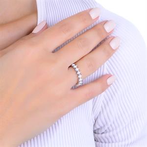 F Renk 1.50 Karat Pırlanta  Tamtur Çapraz Yüzük - IDL Sertifikalı