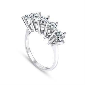 F Renk 1.25 Karat Pırlanta Beştaş Yüzük - IDL Sertifikalı