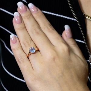 F Renk 1 Karat Oval Pırlanta Tektaş Yüzük