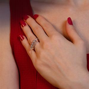 E Renk 1 Karat Pırlanta Beştaş Yüzük - IDL Sertifikalı