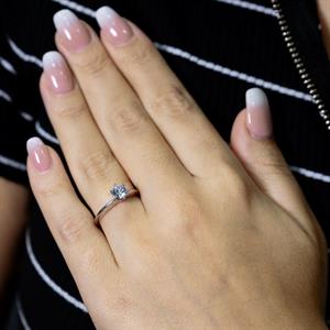 F Renk SI1  0.40 Karat Vintage Tektaş Yüzük