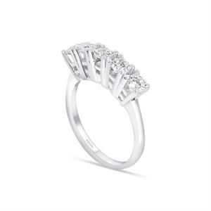 G Renk 0.75 Karat Pırlanta Beştaş Yüzük - IDL Sertifikalı