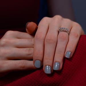 G Renk 0.35 Karat Pırlanta Beştaş Yüzük - IDL Sertifikalı