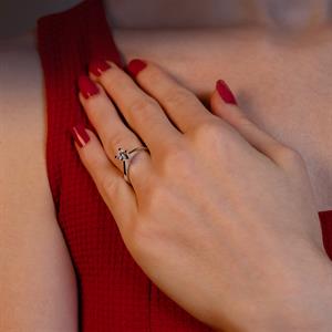 G Renk 0.20 Karat Pırlanta Tektaş Yüzük - IDL Sertifikalı