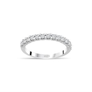 G Renk 0.45 Karat Pırlanta Yarımtur Yüzük - IDL Sertifikalı