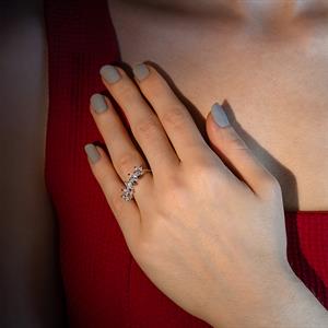 E Renk 0.70 Karat Pırlanta Beştaş Yüzük - IDL Sertifikalı