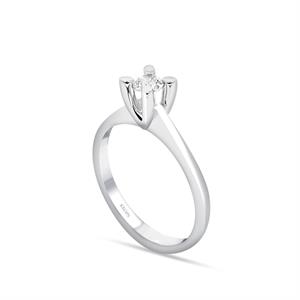 G Renk 0.25 Karat Pırlanta Tektaş Yüzük - IDL Sertifikalı