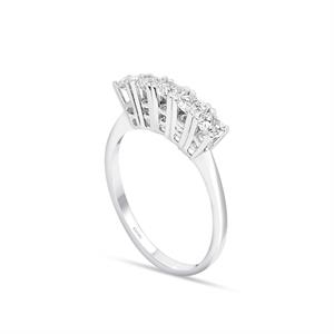 G Renk 0.50 Karat Pırlanta Beştaş Yüzük - IDL Sertifikalı