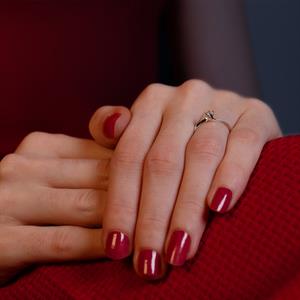 G Renk 0.08 Karat Pırlanta Tektaş Yüzük - IDL Sertifikalı