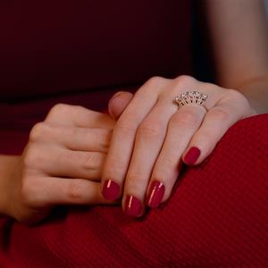 G Renk 0.65 Karat Pırlanta Beştaş Yüzük - IDL Sertifikalı