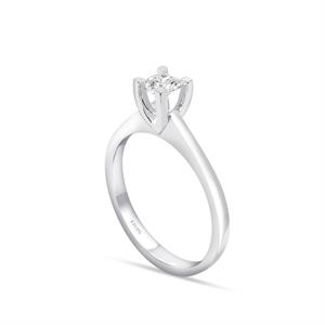 G Renk 0.25 Karat Pırlanta Tektaş Yüzük - IDL Sertifikalı