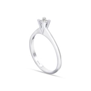 G Renk 0.10 Karat Pırlanta Tektaş Yüzük - IDL Sertifikalı