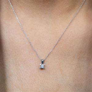 G Renk 0.15 Karat Pırlanta Tektaş Kolye