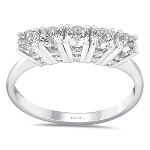 G Renk 0.65 Karat Pırlanta Beştaş Yüzük - IDL Sertifikalı