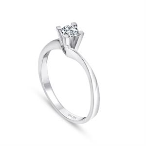 G Renk 0.22 Karat Pırlanta Tektaş Yüzük - IDL Sertifikalı