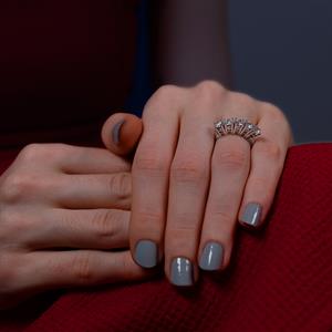 G Renk 0.85 Karat Pırlanta Beştaş Yüzük - IDL Sertifikalı