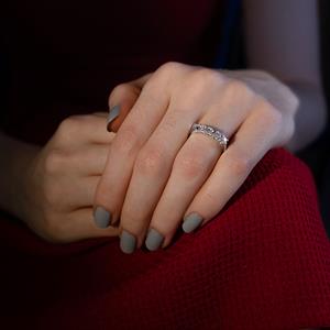 D Renk 0.50 Karat Pırlanta Beştaş Yüzük -  IDL Sertifikalı