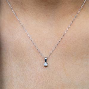 G Renk 0.15 Karat Pırlanta Tektaş Kolye