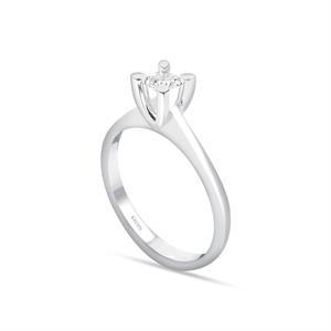 F Renk 0.30 Karat Pırlanta Tektaş Yüzük IDL Sertifikalı