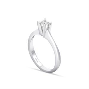 G Renk 0.15 Karat Pırlanta Tektaş Yüzük - IDL Sertifikalı