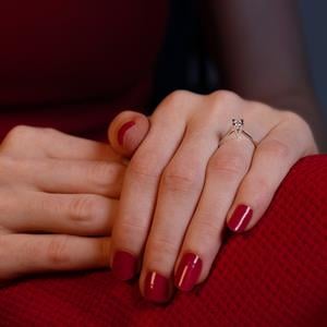 G Renk 0.15 Karat Pırlanta Tektaş Yüzük - IDL Sertifikalı