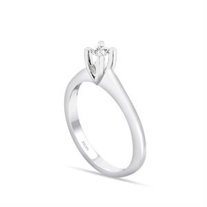 G Renk 0.10 Karat Pırlanta Tektaş Yüzük - IDL Sertifikalı