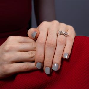 G Renk 0.35 Karat Pırlanta Beştaş Yüzük - IDL Sertifikalı