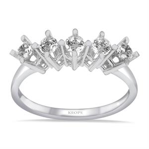 G Renk 0.40 Karat Pırlanta Beştaş Yüzük - IDL Sertifikalı