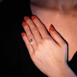 G Renk 0.53 Karat Pırlanta Tektaş Yüzük - HRD Sertifikalı