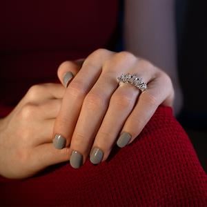 F Renk 0.50 Karat Pırlanta Beştaş Yüzük - IDL Sertifikalı