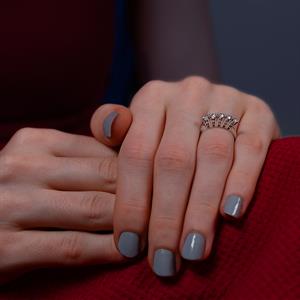 G Renk 0.50 Karat Pırlanta Beştaş Yüzük - IDL Sertifikalı