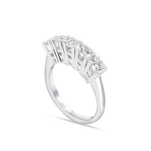 G Renk 0.85 Karat Pırlanta Beştaş Yüzük - IDL Sertifikalı