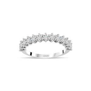 G Renk 0.90 Karat Pırlanta  Altı Tırnak Yarımtur Yüzük - IDL Sertifikalı