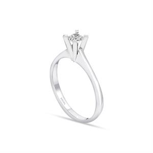 G Renk 0.20 Karat Pırlanta Tektaş Yüzük - IDL Sertifikalı