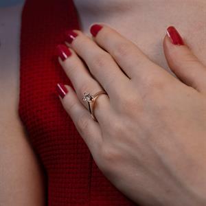 G Renk 0.20 Karat Pırlanta Tektaş Yüzük - IDL Sertifikalı