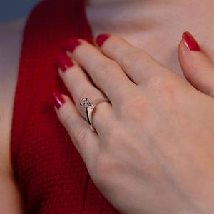 G Renk 0.20 Karat Pırlanta Tektaş Yüzük - IDL Sertifikalı