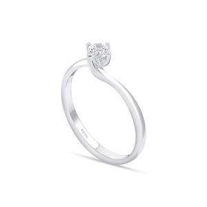 G Renk 0.20 Karat Pırlanta Tektaş Yüzük - IDL Sertifikalı