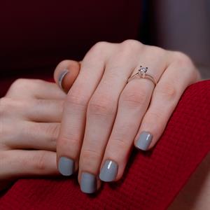 G Renk 0.22 Karat Pırlanta Tektaş Yüzük - IDL Sertifikalı