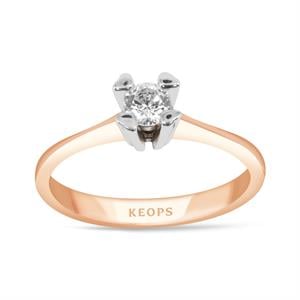 G Renk 0.20 Karat Pırlanta Kalpli Tektaş Yüzük - IDL Sertifikalı