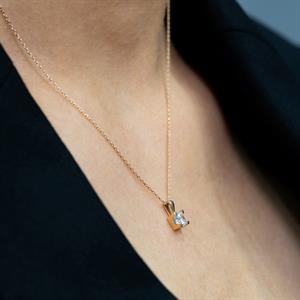 G Renk 0.50 Karat Pırlanta Tektaş Kolye