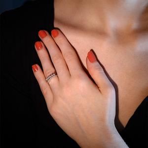 G Renk 0.25 Karat Pırlanta Beştaş Yüzük  - IDL Sertifikalı