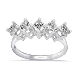 G Renk 0.85 Karat Pırlanta Beştaş Yüzük - IDL Sertifikalı