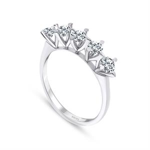 F Renk 0.70 Karat Pırlanta Beştaş Yüzük - IDL Sertifikalı