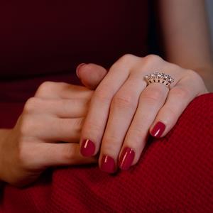 G Renk 0.75 Karat Pırlanta Beştaş Yüzük - IDL Sertifikalı