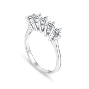 G Renk 0.35 Karat Pırlanta Beştaş Yüzük - IDL Sertifikalı