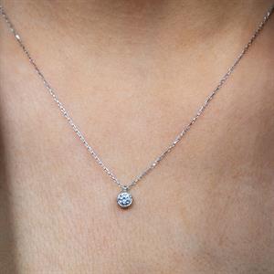 G Renk 0,15 Karat Pırlanta Tektaş Kolye