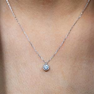 G Renk 0,20 Karat Pırlanta Tektaş Kolye