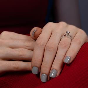 G Renk 0,20 Karat Pırlanta Tektaş Yüzük - IDL Sertifikalı